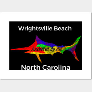 Anchored By Fin- Wrightsville Beach NC Posters and Art